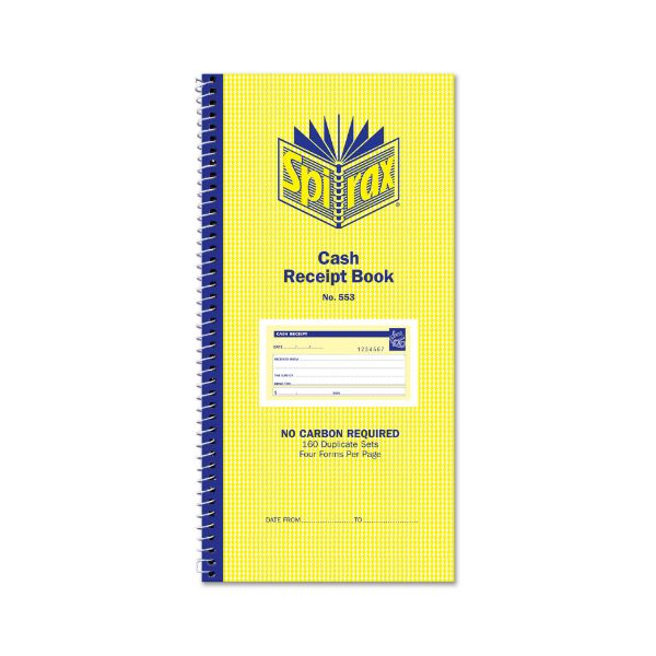 Picture of SPIRAX 553 CASH RECEIPT BOOK 279X144MM