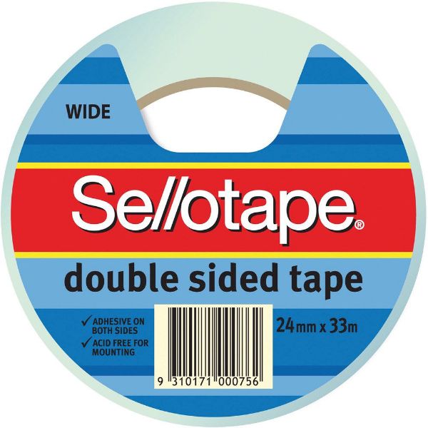 Picture of SELLOTAPE DOUBLE SIDED TAPE 24MM X 33M