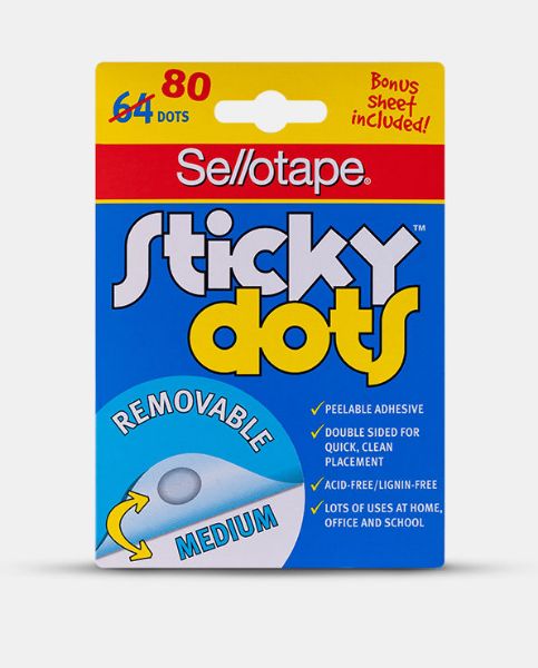 Picture of SELLOTAPE STICKY DOTS REMOVABLE PACK (80 DOTS)