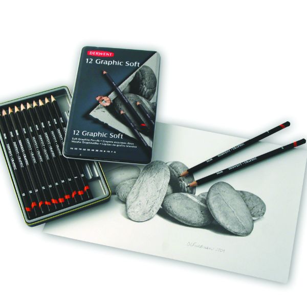 Picture of DERWENT GRAPHIC PENCIL SOFT TIN 12
