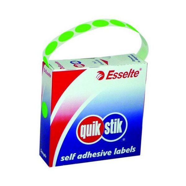 Picture of QUIKSTIK LABEL CIRCLE 14MM FLUORO GREEN