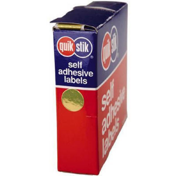 Picture of QUIKSTIK LABEL DISP CIRCLE 14MM GOLD