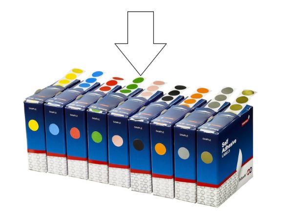 Picture of QUIKSTIK LABEL DISP CIRCLE 14MM GREEN