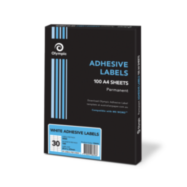 Picture of OLYMPIC ADHESIVE LABELS 30UP BOX 100