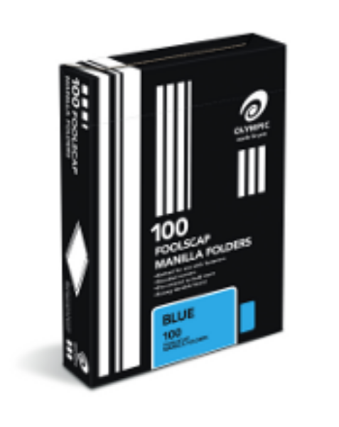 Picture of OLYMPIC MANILLA FOLDER FC BLUE BOX 100