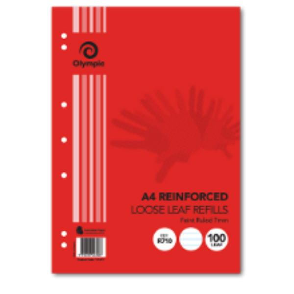 Picture of OLYMPIC REINFORCED REFILL A4 100LEAF 7mm
