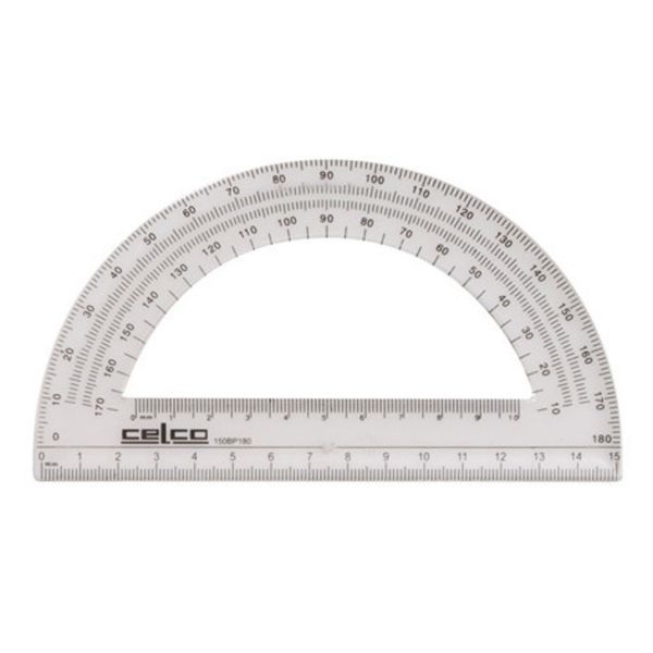 Picture of CELCO PROTRACTOR 15CM 180DEG