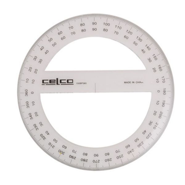 Picture of CELCO PROTRACTOR 15CM 360DEG