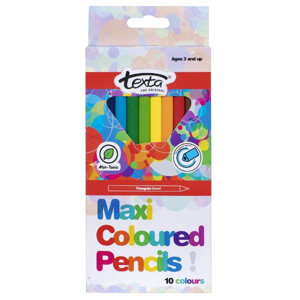 Picture of TEXTA COLOUR PENCILS MAXI TRIANGULAR ASS