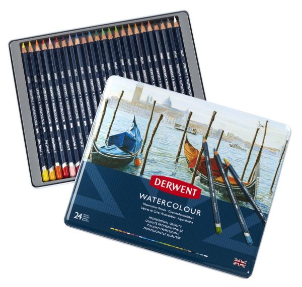 Picture of DERWENT WATERCOLOUR PENCIL TIN 24
