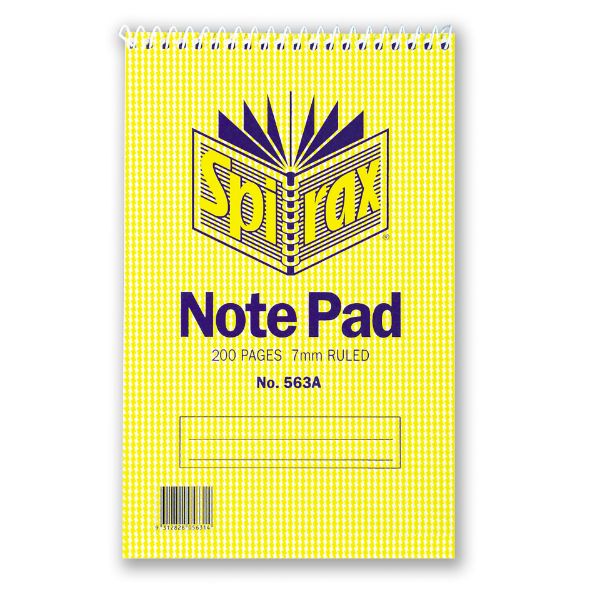 Picture of SPIRAX 563A NOTEBOOK REPORTERS 200X127MM