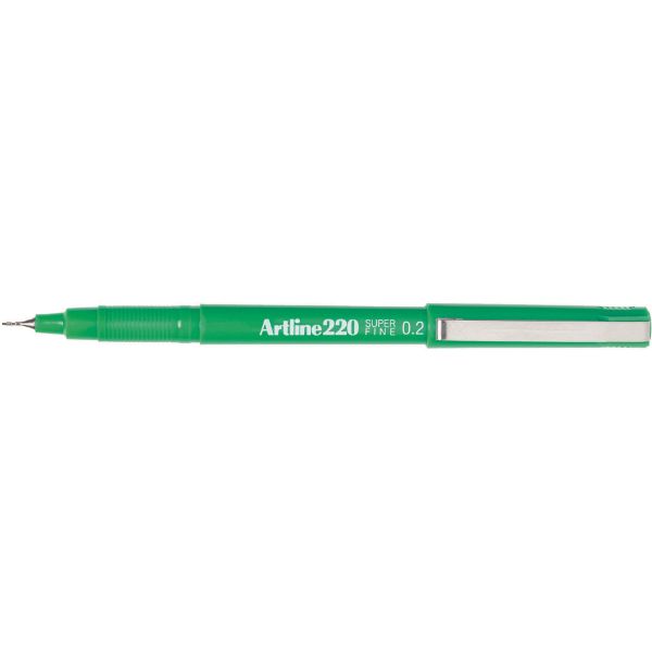 Picture of ARTLINE 220 FINELINER PEN 0.2MM GRN BX12