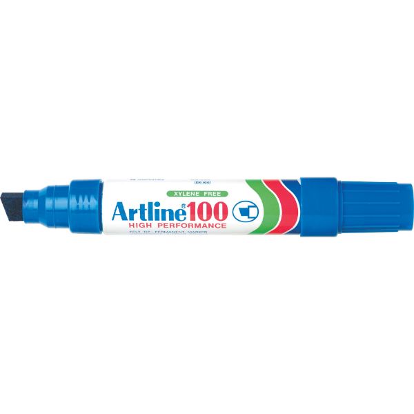 Picture of ARTLINE 100 PERMANENT MARKER 12MM CHISEL BLUE