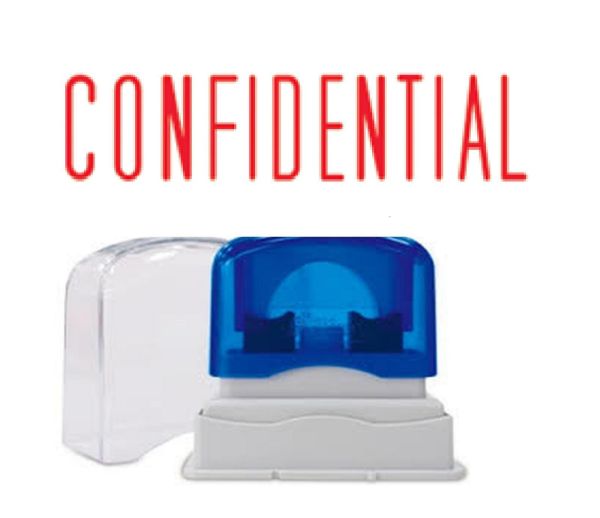Picture of PRE-INKED STAMP- CONFIDENTIAL SOLID TEXT