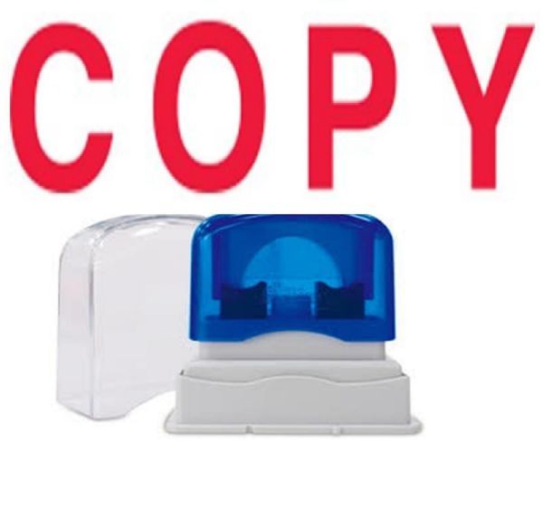 Picture of PRE-INKED STAMP - COPY SOLID TEXT RED