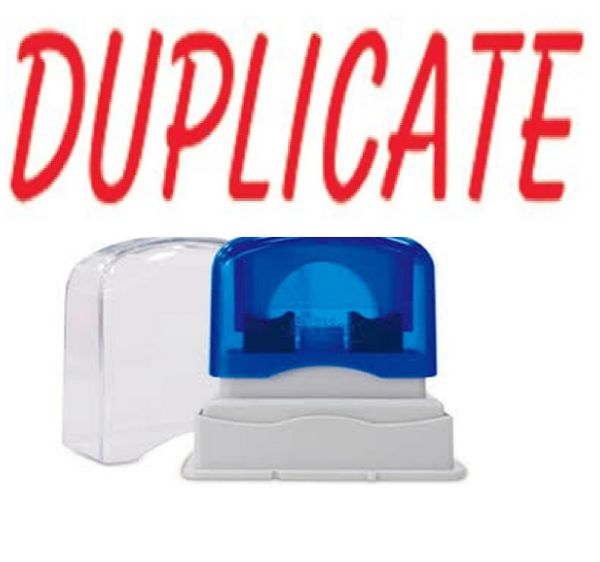 Picture of PRE-INKED STAMP - DUPLICATE SOLID TEXT