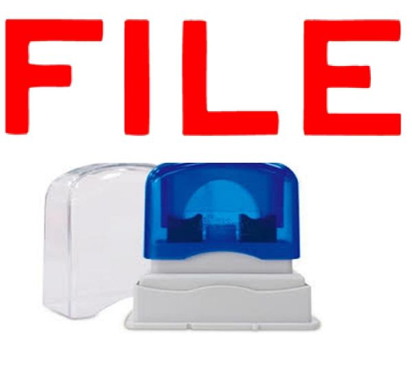Picture of PRE-INKED STAMP - FILE SOLID TEXT