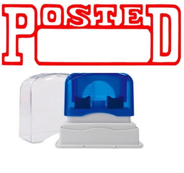 Picture of PRE-INKED STAMP - POSTED + DATE SPACE