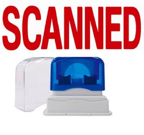 Picture of PRE-INKED STAMP - SCANNED SOLID TEXT RED