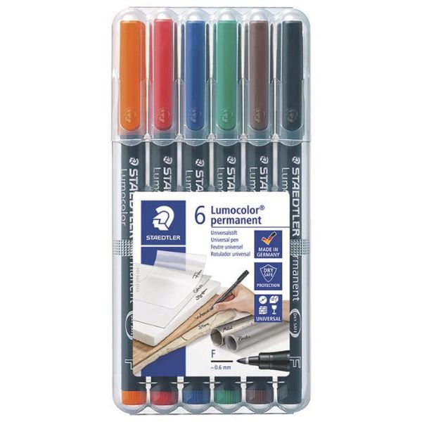 Picture of LUMOCOLOR PERMANENT FINE - WALLET OF 6