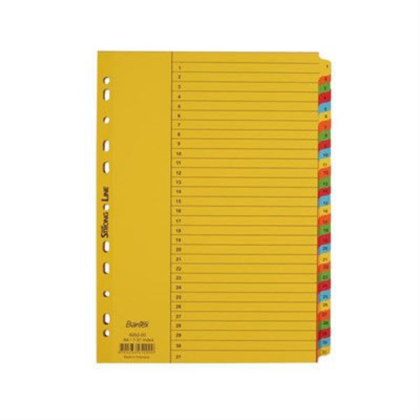 Picture of BANTEX DIVIDERS 1-31 TAB MANILLA BRIGHT A4