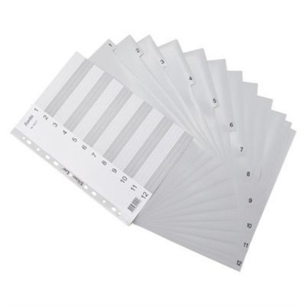 Picture of BANTEX PP INDEX 1-12 A4  GREY