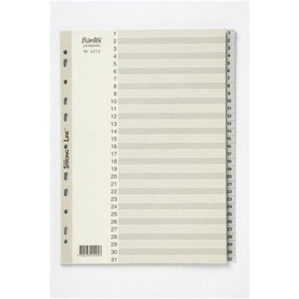 Picture of BANTEX PP INDEX 1-31 A4  GREY
