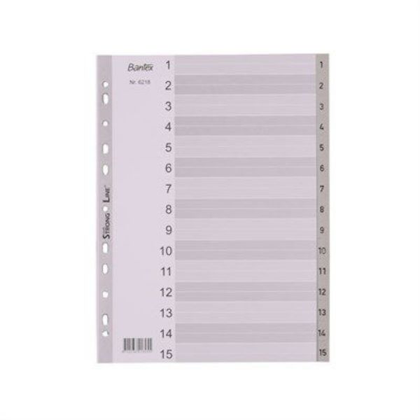 Picture of BANTEX PP INDEX 1-15 A4  GREY