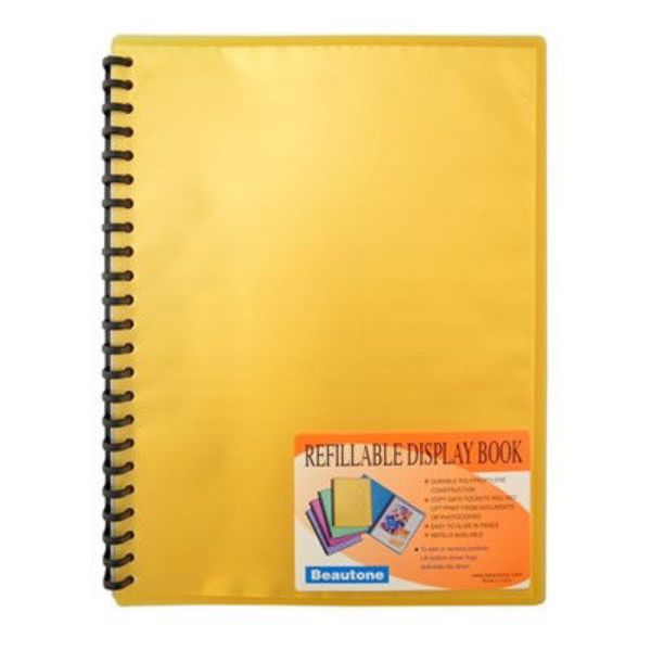 Picture of BANTEX DISPLAY FOLDER REFILLABLE COOL FROST PP A4 20 POCKETS - ORANGE