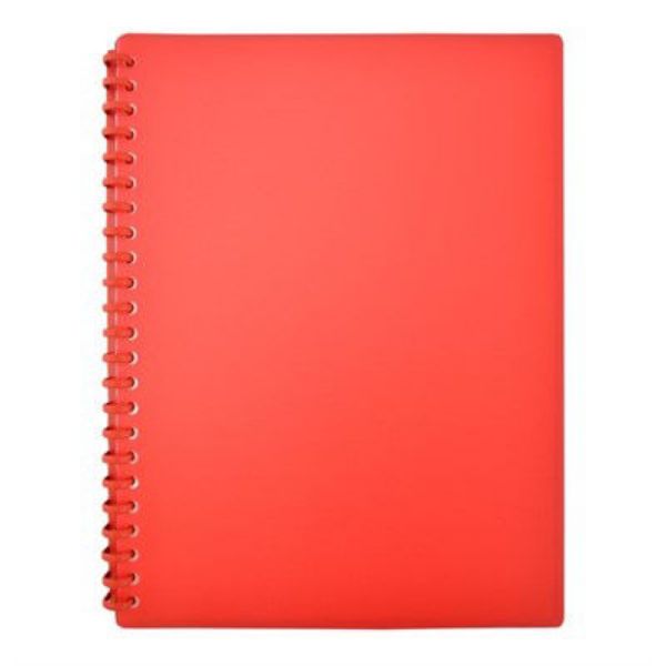 Picture of BANTEX DISPLAY FOLDER REFILLABLE PP A4 20 POCKETS - RED