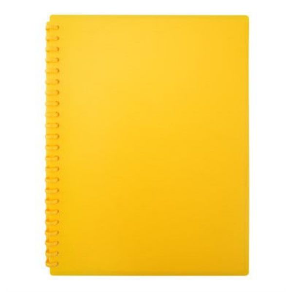 Picture of BANTEX DISPLAY FOLDER REFILLABLE PP A4 20 POCKETS - YELLOW