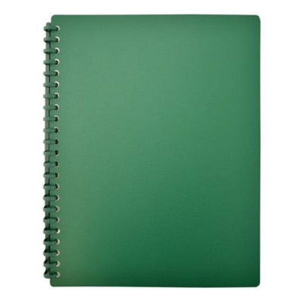 Picture of BANTEX DISPLAY FOLDER REFILLABLE PP A4 20 POCKETS - GREEN