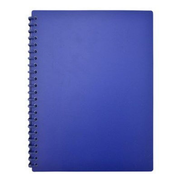 Picture of BANTEX DISPLAY FOLDER REFILLABLE PP A4 20 POCKETS - MID BLUE