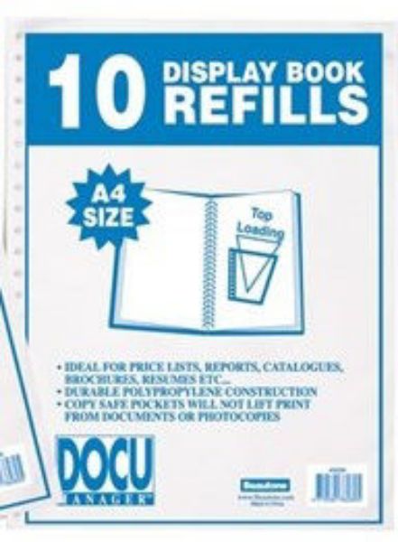 Picture of BANTEX DISPLAY FOLDER REFILLS A4 SIZE - 10 PACK