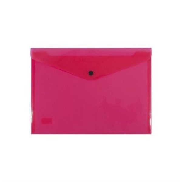 Picture of BANTEX DOC WALLET A4 BUTTON CLOSURE - RED