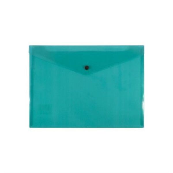Picture of BANTEX DOC WALLET A4 BUTTON CLOSURE - GREEN
