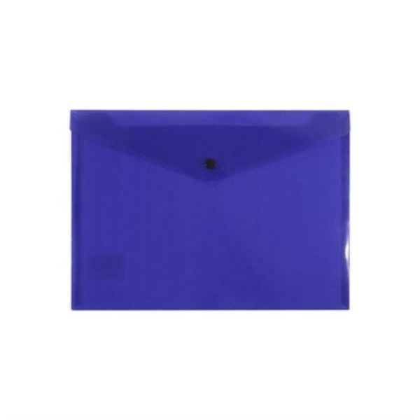 Picture of BANTEX  DOCUMENT WALLET STANDARD PP A4 BUTTON CLOSURE PURPLE