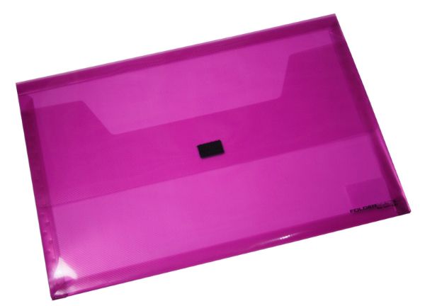 Picture of FOLDERMATE DOCUMENT WALLET POP GEAR PP FC HOOK & LOOP CLOSURE - PINK