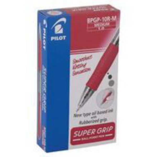Picture of PILOT MEDIUM RED SUPER GRIP RETRACTABLE BOX 12