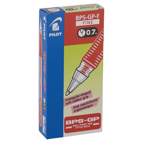 Picture of PILOT MEDIUM RED BPS-GP BALLPOINT PEN BOX 12