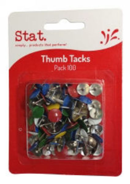 Picture of DRAWING PINS STAT ASST PK100