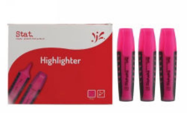 Picture of HIGHLIGHTER STAT PINK BOX 10