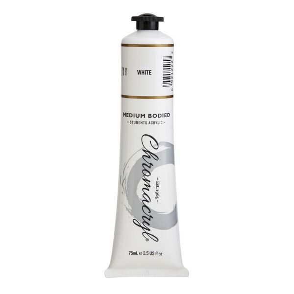 Picture of PAINT CHROMACRYL 75ML ACRYLIC WHITE