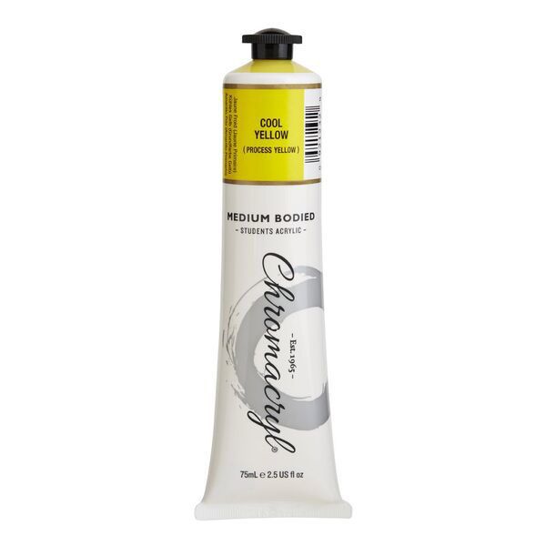Picture of PAINT CHROMACRYL 75ML ACRYLIC COOL YELLO