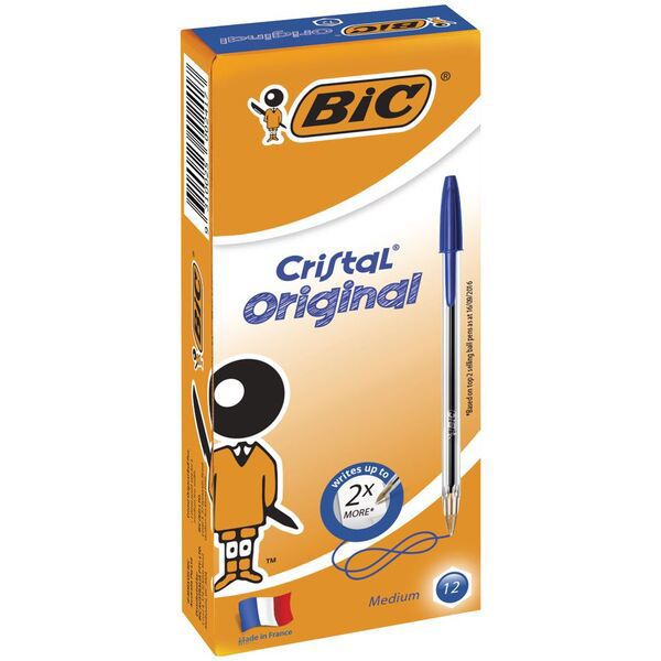 Picture of BIC CRISTAL ORIGINAL MED BLUE BOX 12