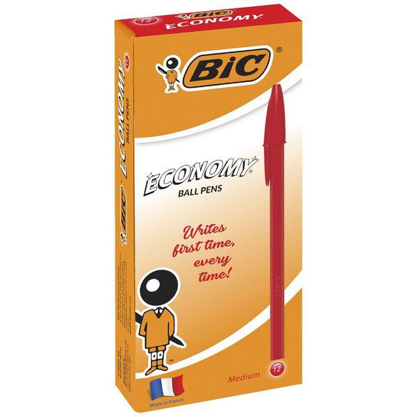 Picture of BIC ECONOMY MEDIUM RED BOX 12