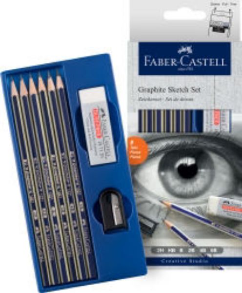 Picture of PENCIL FABER GRAPHITE SKETCH SET 6 PENCI