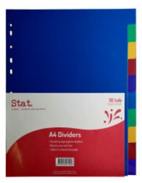 Picture of DIVIDERS STAT A4 PP 10 TAB