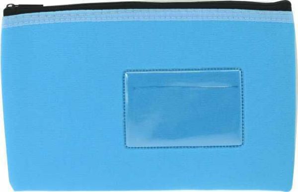 Picture of NEOPRENE 1 ZIP SMALL PENCIL CASE - LIGHT BLUE