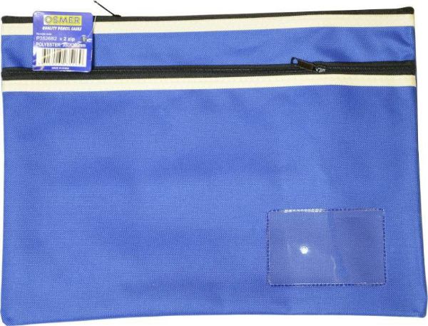 Picture of POLYESTER 2 ZIP LRG PENCIL CASE - DARK B